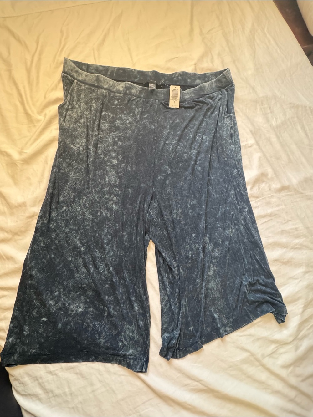 torrid Blue Mineral Wash Supersoft Culotte